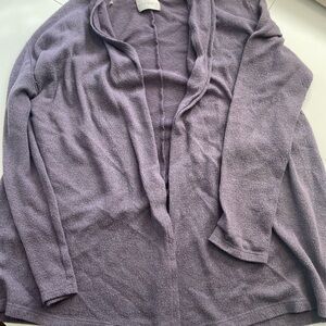 Soft Purple Open-Front Cardigan
